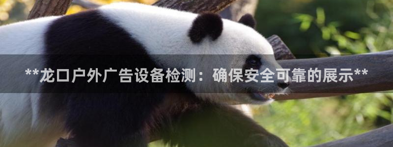 杏宇平台是什么：**龙口户外广告设备检测：确保安全可靠的展示**