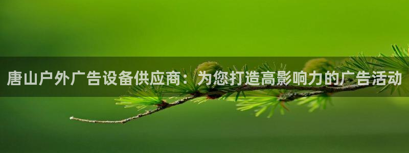 杏宇平台是什么：唐山户外广告设备供应商：为您打造高影响力的广告活动