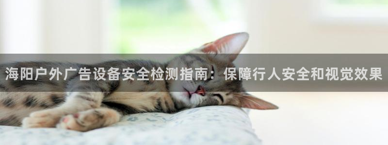 杏宇平台代理：海阳户外广告设备安全检测指南：保障行人安全和视觉效果