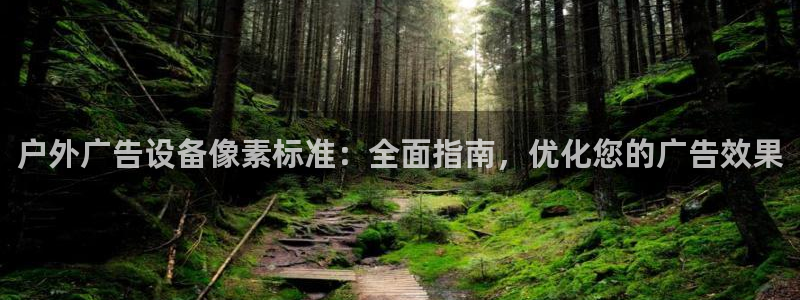 杏宇官方平台官网下载：户外广告设备像素标准：全面指南，优化您的广告效果