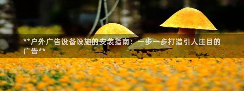 杏宇平台总代理是谁：**户外广告设备设施的安装指南：一步一步打造引人注目的
广告**