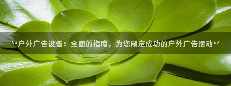 杏宇平台登录步骤是什么：**户外广告设备：全面的指南，为您制定成功的户外广告活动**