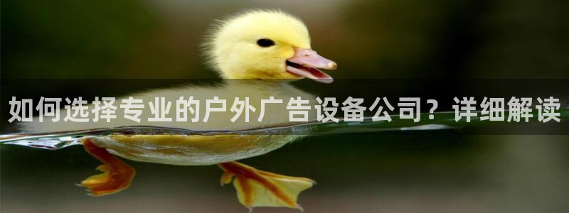 杏宇平台登录步骤：如何选择专业的户外广告设备公司？详细解读