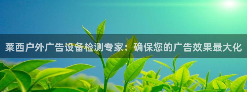 杏宇平台总代理：莱西户外广告设备检测专家：确保您的广告效果最大化