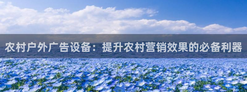 杏宇平台提现为什么这么久呢：农村户外广告设备：提升农村营销效果的必备利器