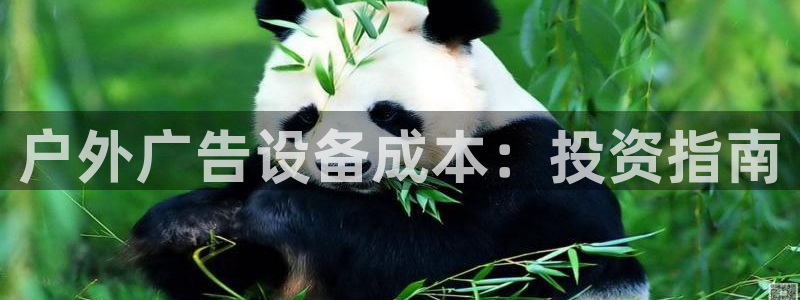 杏宇平台官网注册：户外广告设备成本：投资指南