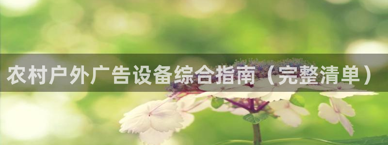 杏宇平台怎么样知乎：农村户外广告设备综合