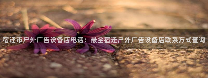 杏宇平台代理怎么样可靠吗：宿迁市户外广告