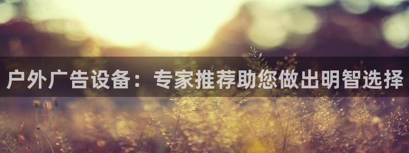 杏宇平台好吗：户外广告设备：专家推荐助您